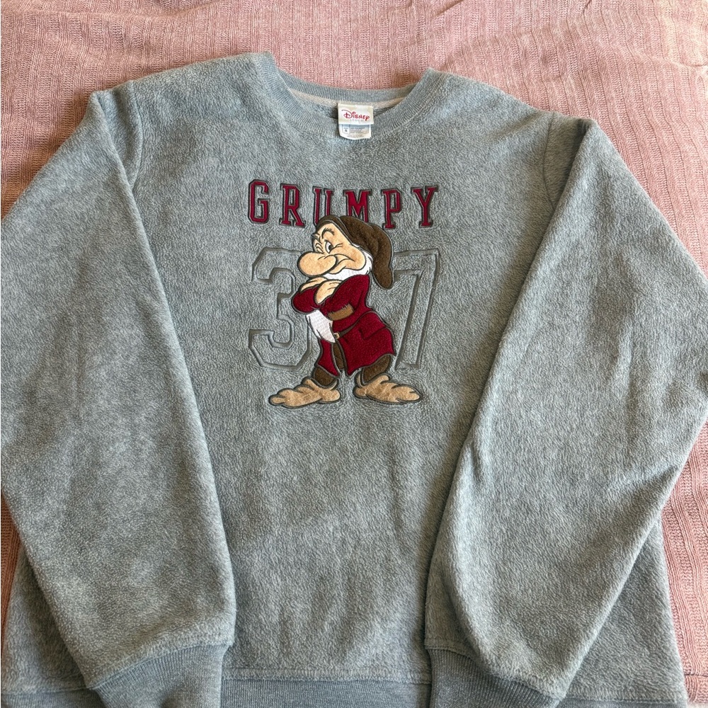 Vintage Disney Grumpy Gray Sweater S/M